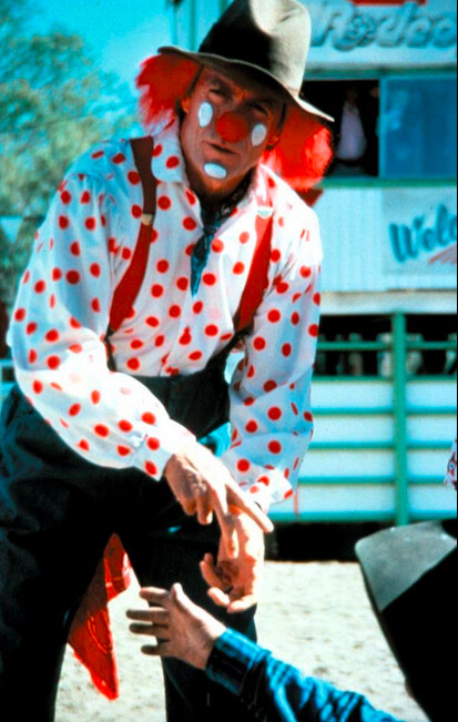 rodeo clown in Pink Cadillac