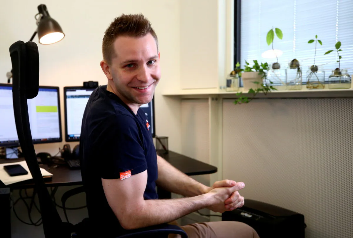 Austrian lawyer and privacy activist Max Schrems sits in his office ahead of a Reuters interview in Vienna, Austria, on July 16, 2020. (Lisi Niesner/Reuters)