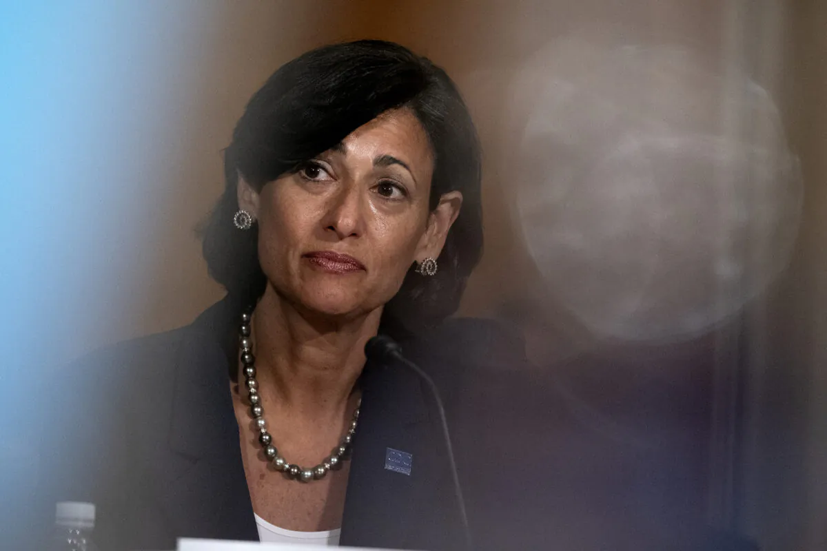 Dr. Rochelle Walensky, director of the Centers for Disease Control and Prevention (CDC), testifies during a Senate hearing in Washington, on July 20, 2021. (Stefani Reynolds-Pool/Getty Images)