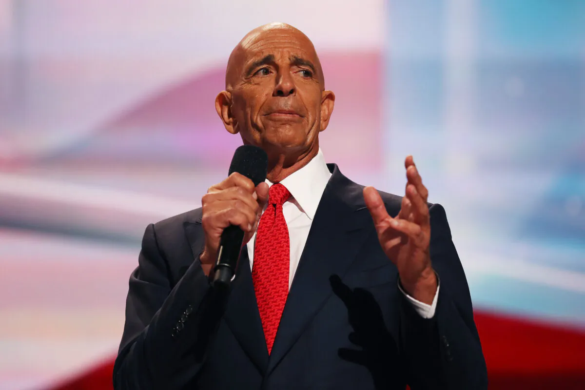 Thomas Barrack speaks during the Republican National Convention at the Quicken Loans Arena in Cleveland, Ohio on July 21, 2016. (John Moore/Getty Images)