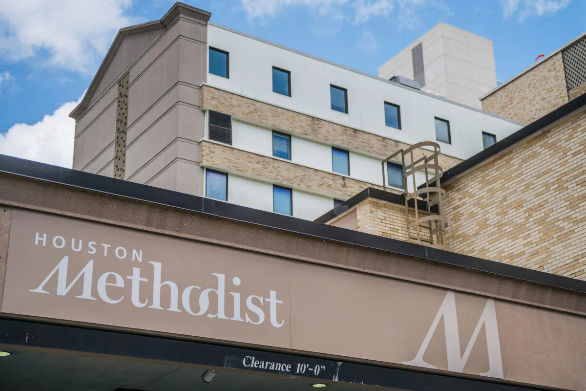 The exterior of the Houston Methodist Hospital is seen in Houston, Texas, on June 9, 2021. (Brandon Bell/Getty Images)