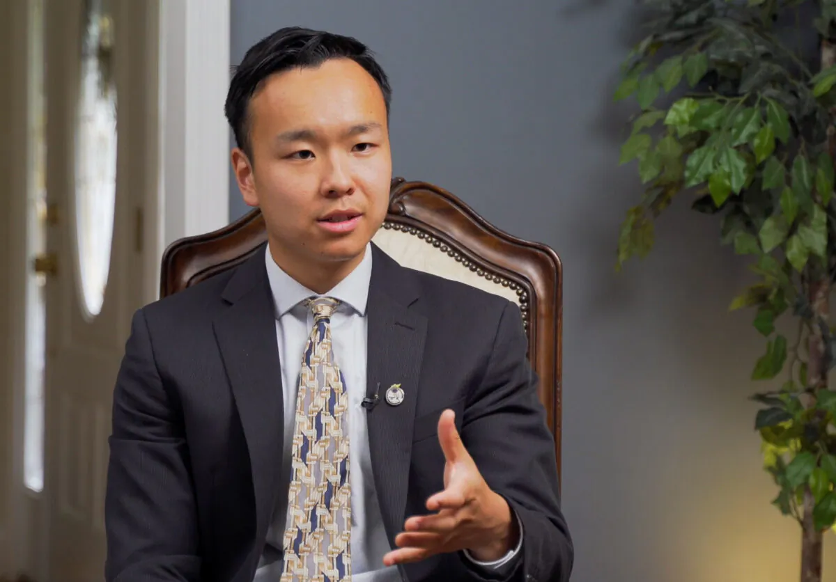 Kenny Xu, author of "An Inconvenient Minority," in Princeton, New Jersey, on July 18, 2021. (Bao Qiu/The Epoch Times)