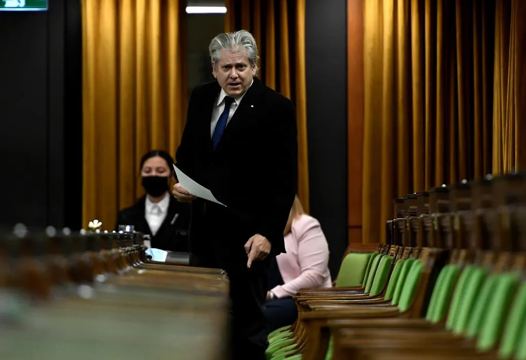 NDP MP Charlie Angus rises during question period in the House of Commons on Parliament Hill in Ottawa on June 16, 2021. The MP's request for documents related to a new regulator that will handle child pornography and exploitive material could take over half a decade for government to process. (The Canadian Press/Justin Tang)