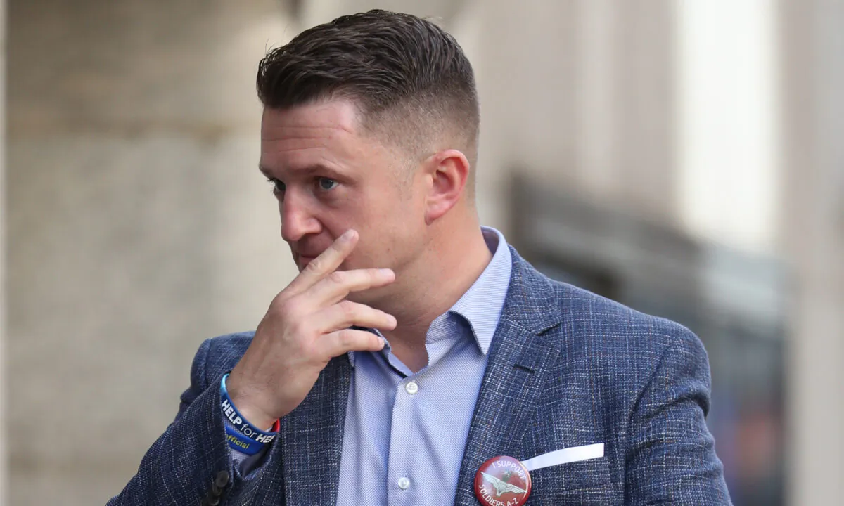 Undated photo showing Tommy Robinson arrives at the Old Bailey in London. (Yui Mok/PA)