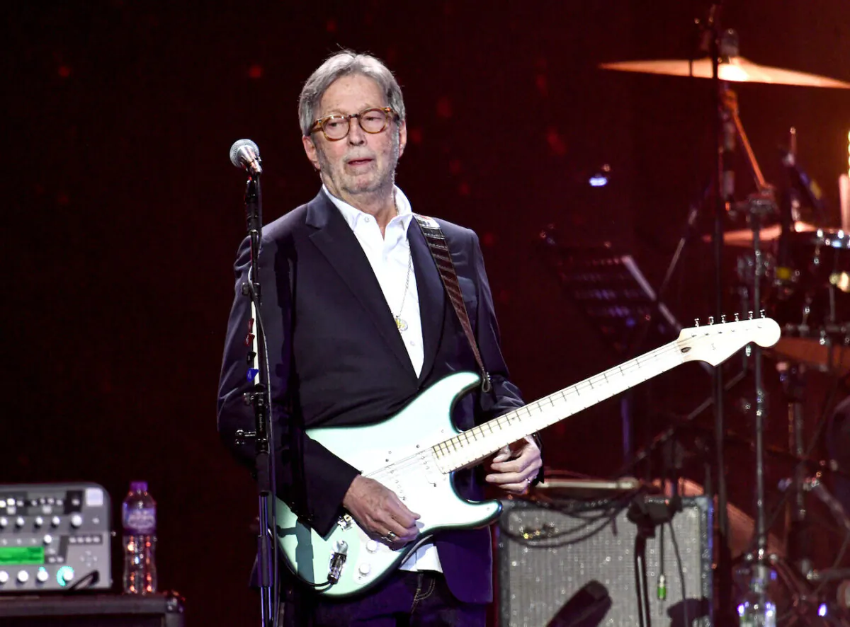 Eric Clapton performs on stage during Music For The Marsden 2020 at The O2 Arena in London, England, on March 3, 2020. (Gareth Cattermole/Getty Images)