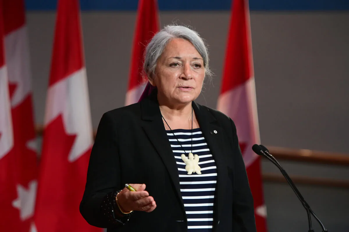 Mary Simon speaks during an announcement at the Canadian Museum of History in Gatineau, Que., on July 6, 2021. Simon, an Inuk leader and former Canadian diplomat, has been named as Canada's next governor general — the first Indigenous person to serve in the role. (The Canadian Press/Sean Kilpatrick)