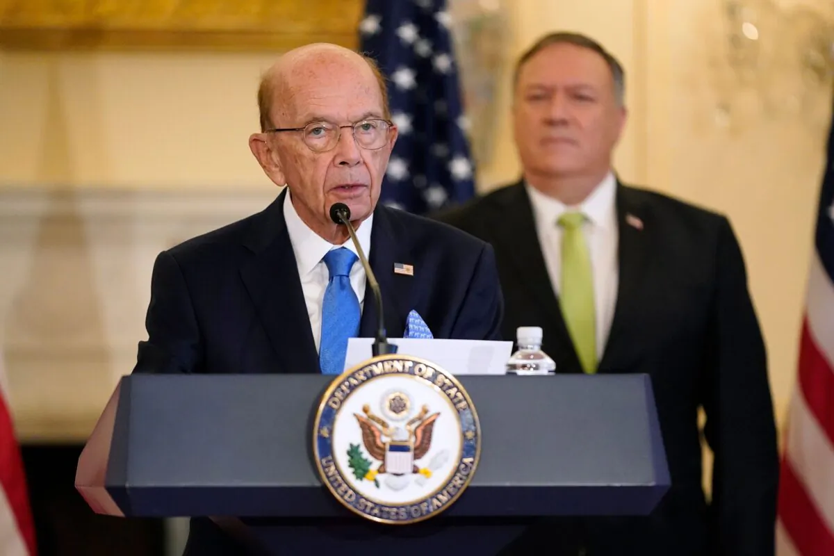 Then-Commerce Secretary Wilbur Ross speaks during a news conference on Sept. 21, 2020. (Patrick Semansky/POOL/AFP via Getty Images)