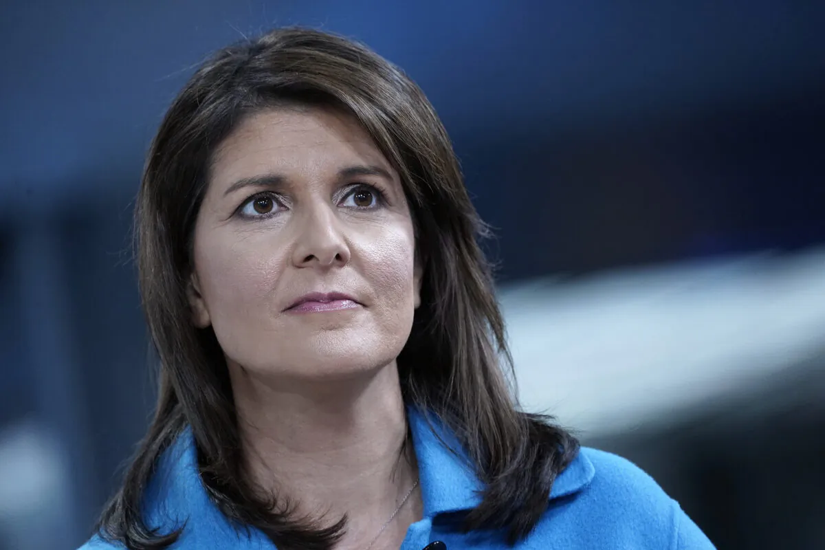 Former U.N. Ambassador Nikki Haley visits "Fox & Friends" at Fox News Channel Studios in New York City on Nov. 12, 2019. (John Lamparski/Getty Images)