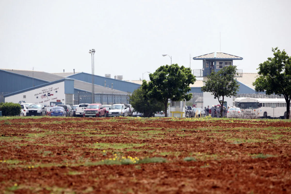 File photo showing the Dolph Briscoe Unit correctional facility in Dilley, Texas, on April 6, 2020. (Tom Reel/The San Antonio Express-News via AP)