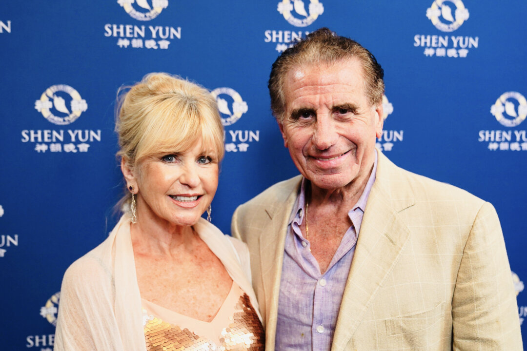 Don Werner and Elizabeth Tardif at a performance by Shen Yun at the Palace Theatre in Stamford on July 24, 2021. (NTD Television)