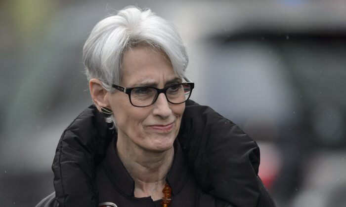 U.S. Undersecretary of State for Political Affairs Wendy Sherman leaves after a meeting in Geneva, Switzerland, on Feb. 22, 2015. (Fabrice Coffrini/AFP via Getty Images)