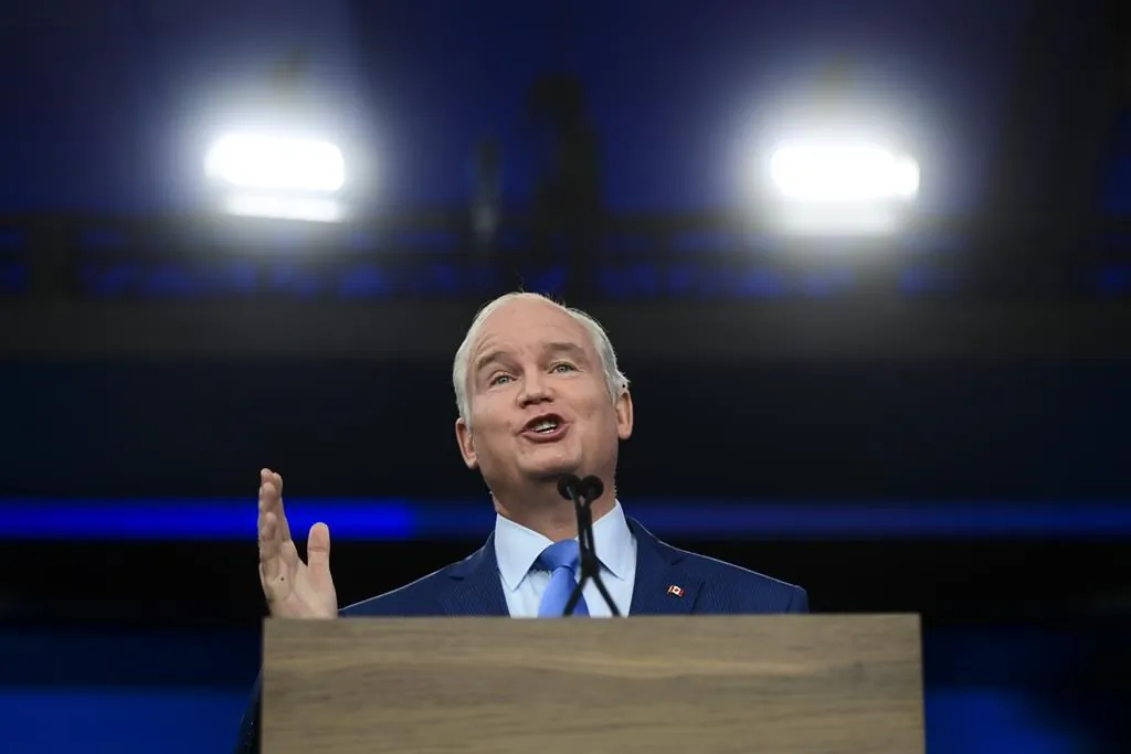 Conservative leader Erin O'Toole holds a press conference in Ottawa on June 29, 2021. (The Canadian Press/Sean Kilpatrick )