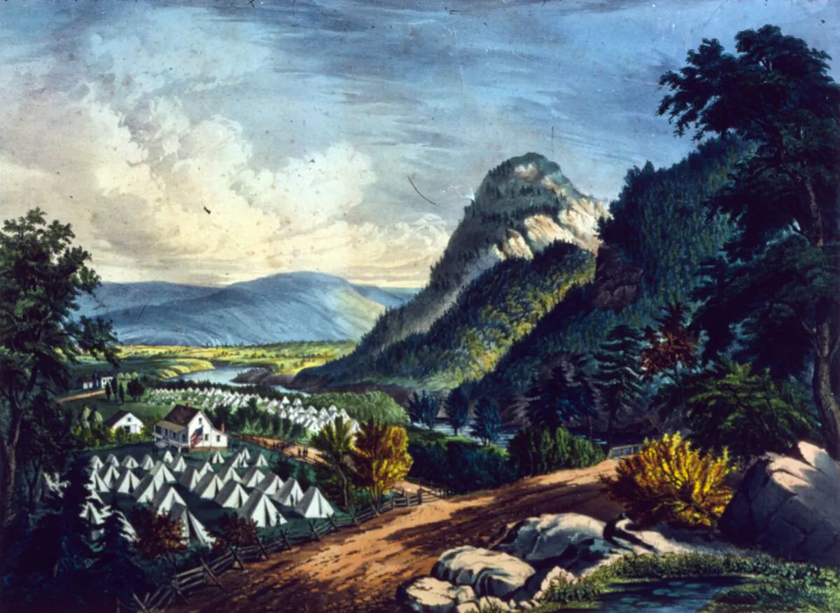 The Shenandoah Valley in Virginia, circa 1864, when intense fighting took place in the American Civil War. Printed by Currier & Ives. (Photo by MPI/Getty Images)