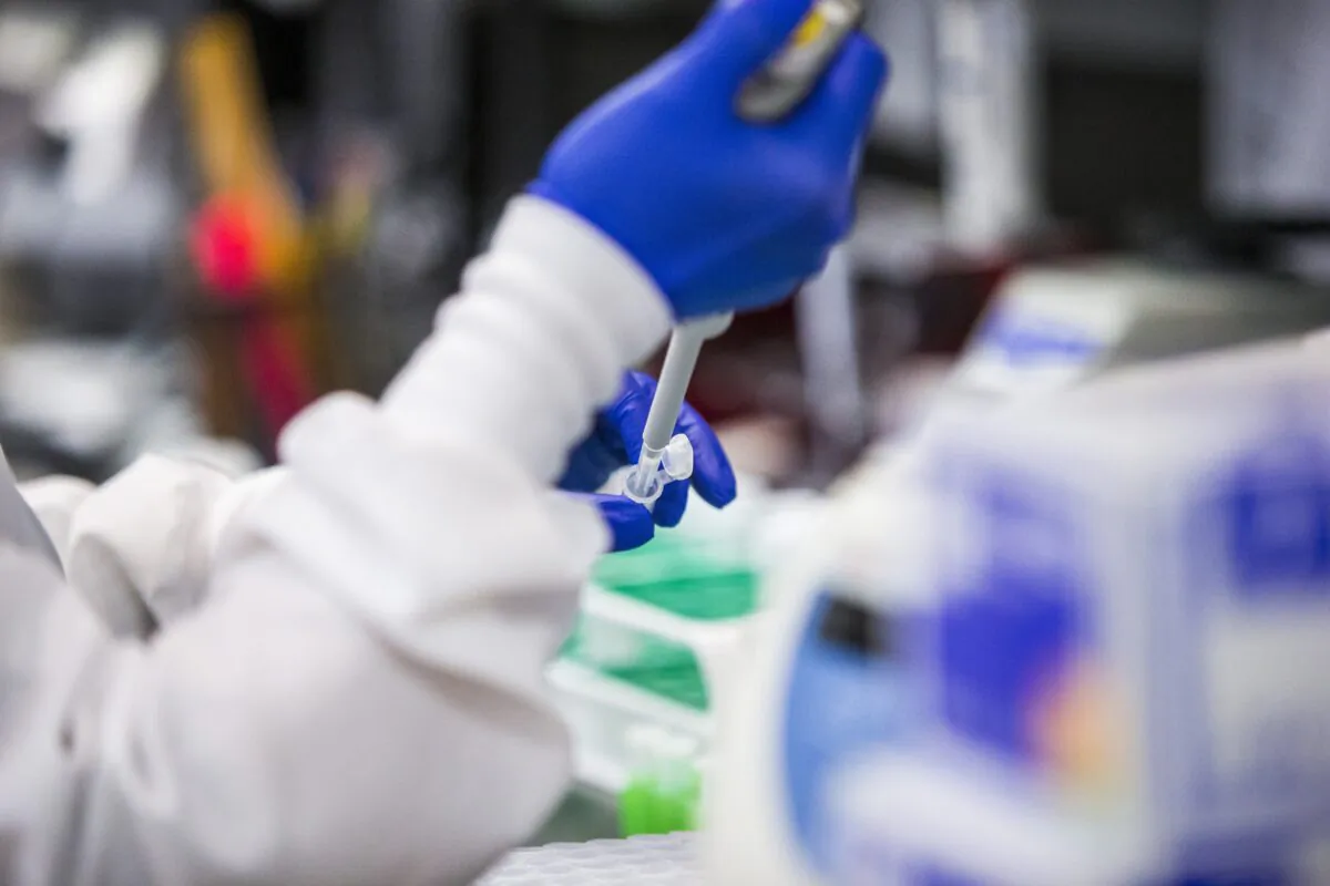 The microbiology lab at the Health Sciences Centre in Winnipeg, Canada on Dec. 8, 2020. (The Canadian Press/Mikaela MacKenzie)