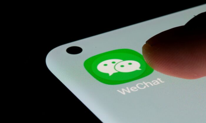 WeChat app is seen on a smartphone on July 13, 2021. (Dado Ruvic/REUTERS/Illustration)
