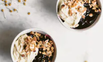 Blueberry Apple Compote With Chamomile Whipped Cream