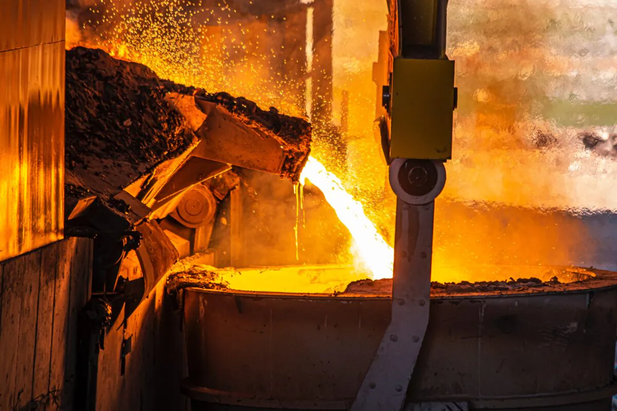 A furnace pouring steel. (yasin hm / Unsplash)