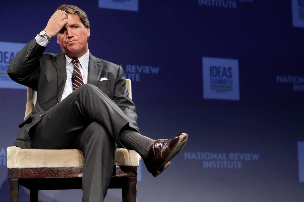 Tucker Carlson discusses 'Populism and the Right' during the National Review Institute's Ideas Summit at the Mandarin Oriental Hotel in Washington on March 29, 2019. (Chip Somodevilla/Getty Images)