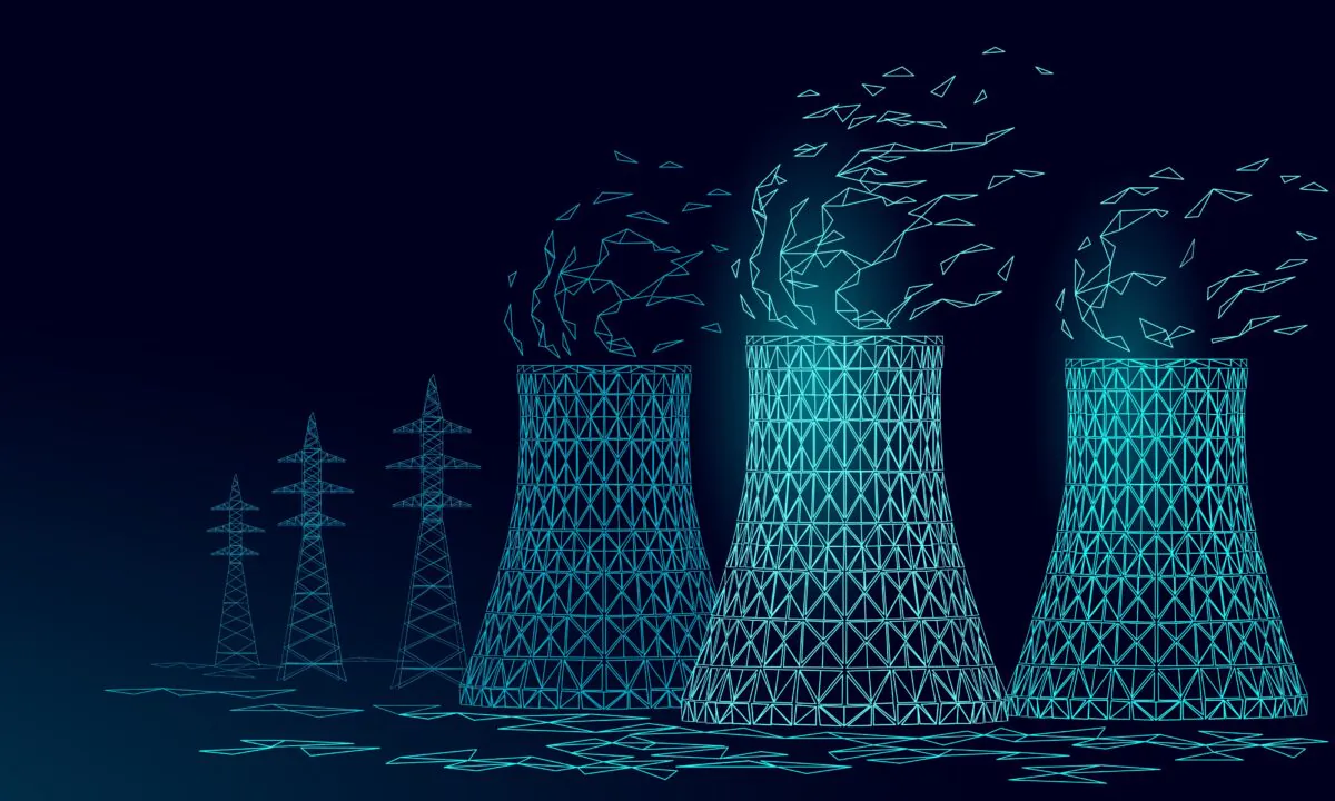 Conceptual design of nuclear power station cooling towers. (LuckyStep/Adobe Stock)