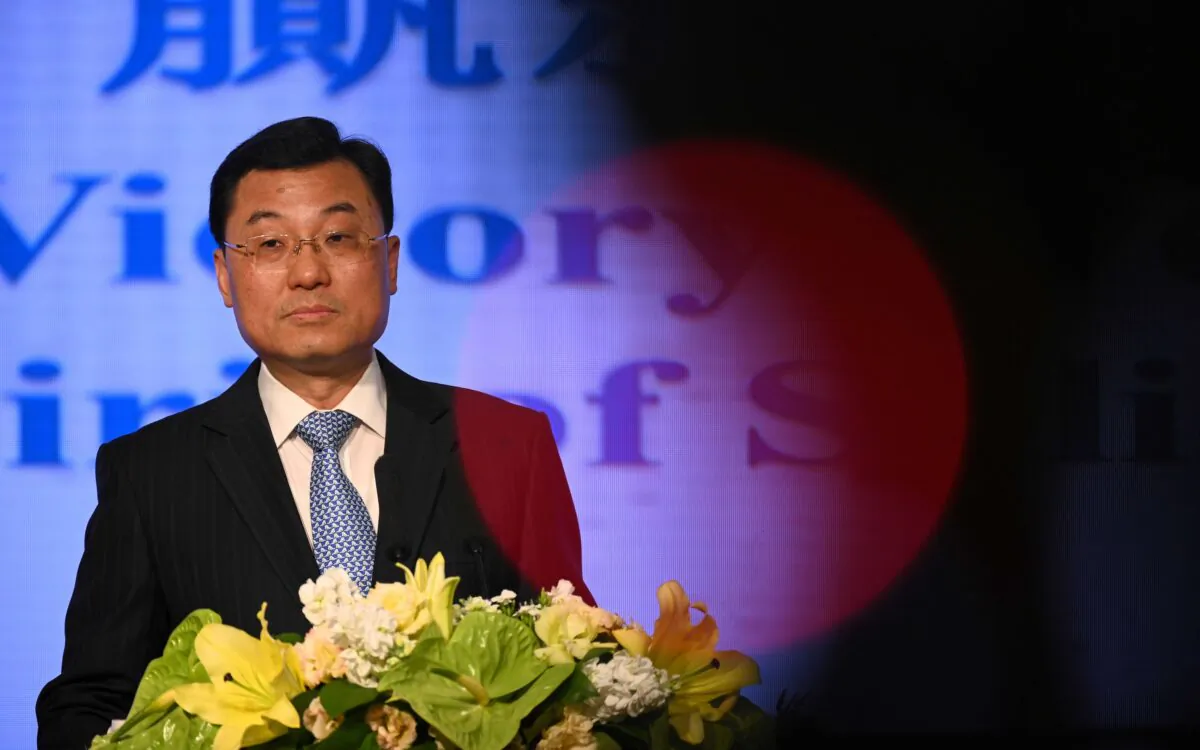 New Chinese ambassador to U.S. and then Commissioner of the Office of the Commissioner of the Ministry of Foreign Affairs of China in the HKSAR, Xie Feng, gives a speech in a press conference in Hong Kong on Feb. 7, 2020. (Philip Fong/AFP via Getty Images)