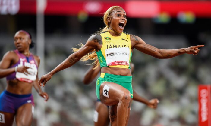 Thompson-Herah Leads Jamaica Clean Sweep of 100m Medals | The Epoch Times