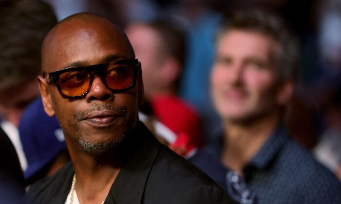 Dave Chappelle looks on during UFC 264: Poirier v McGregor 3 at T-Mobile Arena in Las Vegas, Nev., on July 10, 2021. (Stacy Revere/Getty Images)
