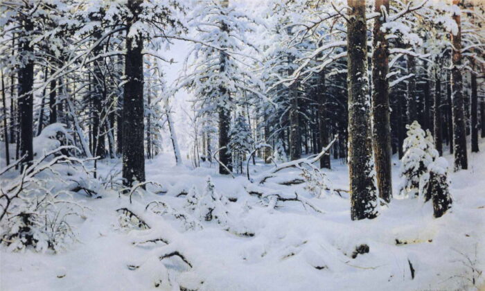 “Winter,” 1890, by Ivan Shishkin. Oil on canvas; 49.4 inches by 80.3 inches. Russian Museum. (Public Domain)