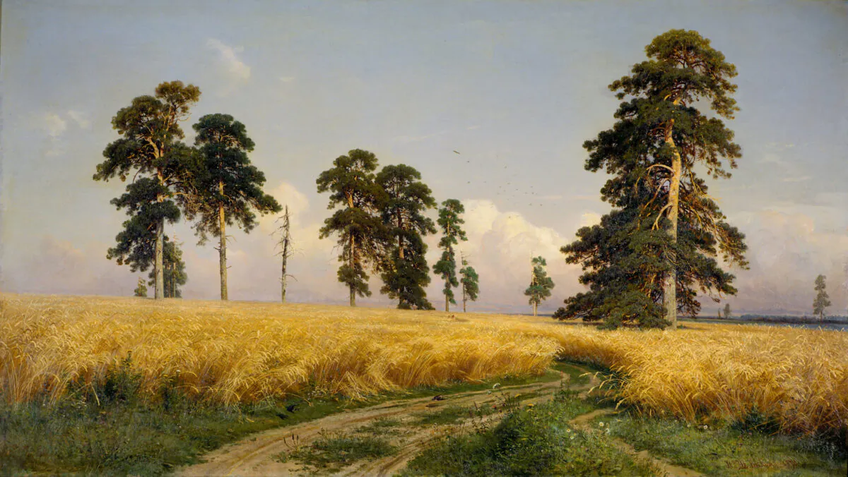 "Rye," 1878, by Ivan Shishkin. Oil on canvas; 42.1 inches by 73.6 inches. Tretyakov Gallery. (Public domain)