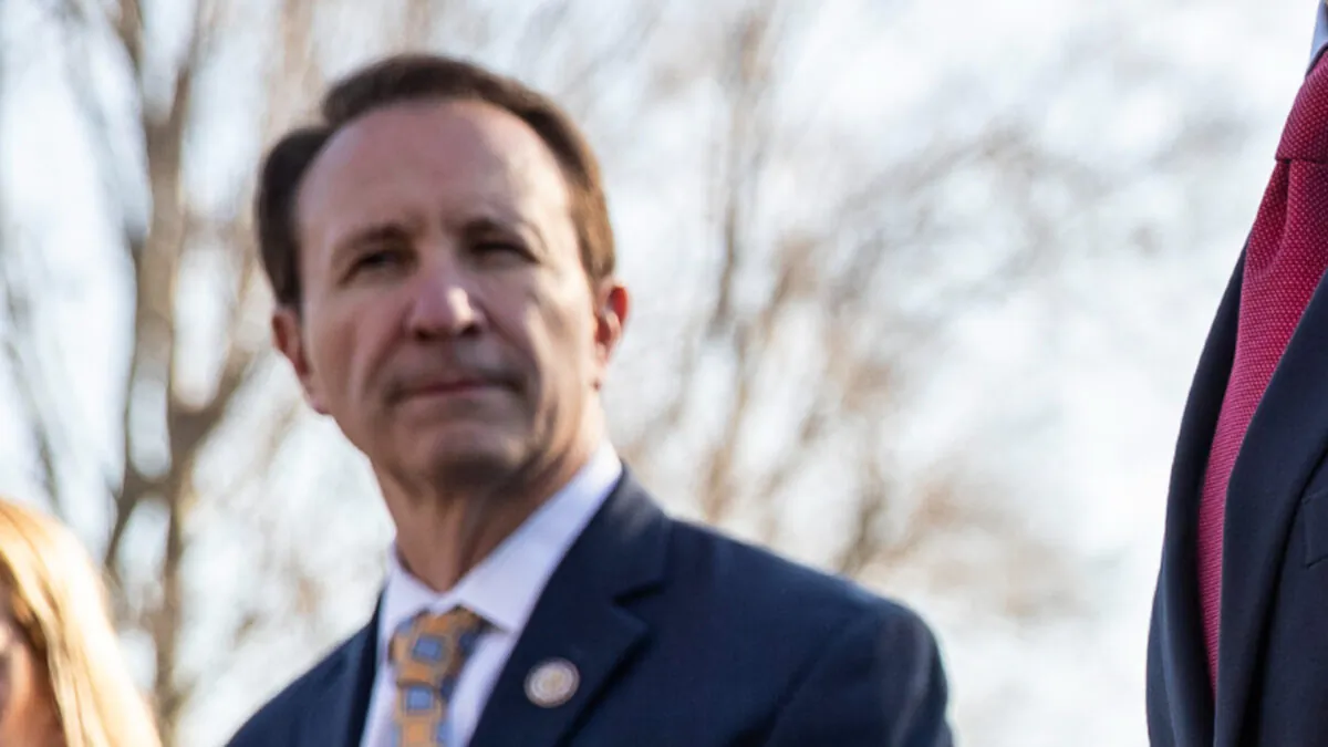 Louisiana Attorney General Jeff Landry at a press conference at the U.S. Capitol in Washington on Jan. 22, 2020. (Drew Angerer/Getty Images)