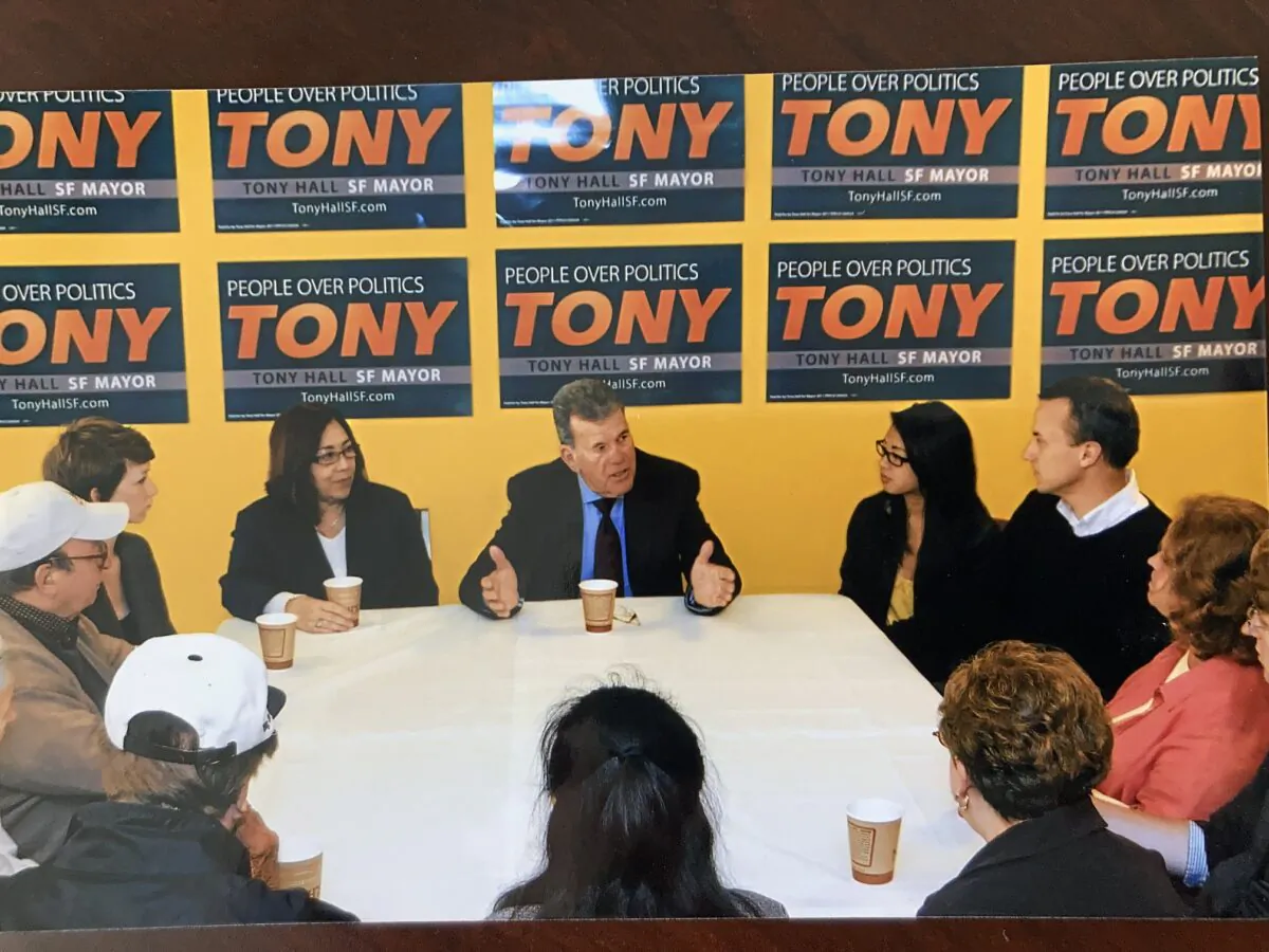 Former Supervisor Tony Hall campaigns for mayor of San Francisco in 2011. (Courtesy of Tony Hall)