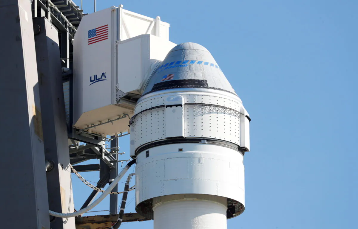 The Atlas V rocket carrying Boeing's CST-100 Starliner capsule is seen after the launch to the International Space Station was delayed for a do-over test flight in Cape Canaveral, Florida, on July 30, 2021. (Joe Skipper/Reuters)