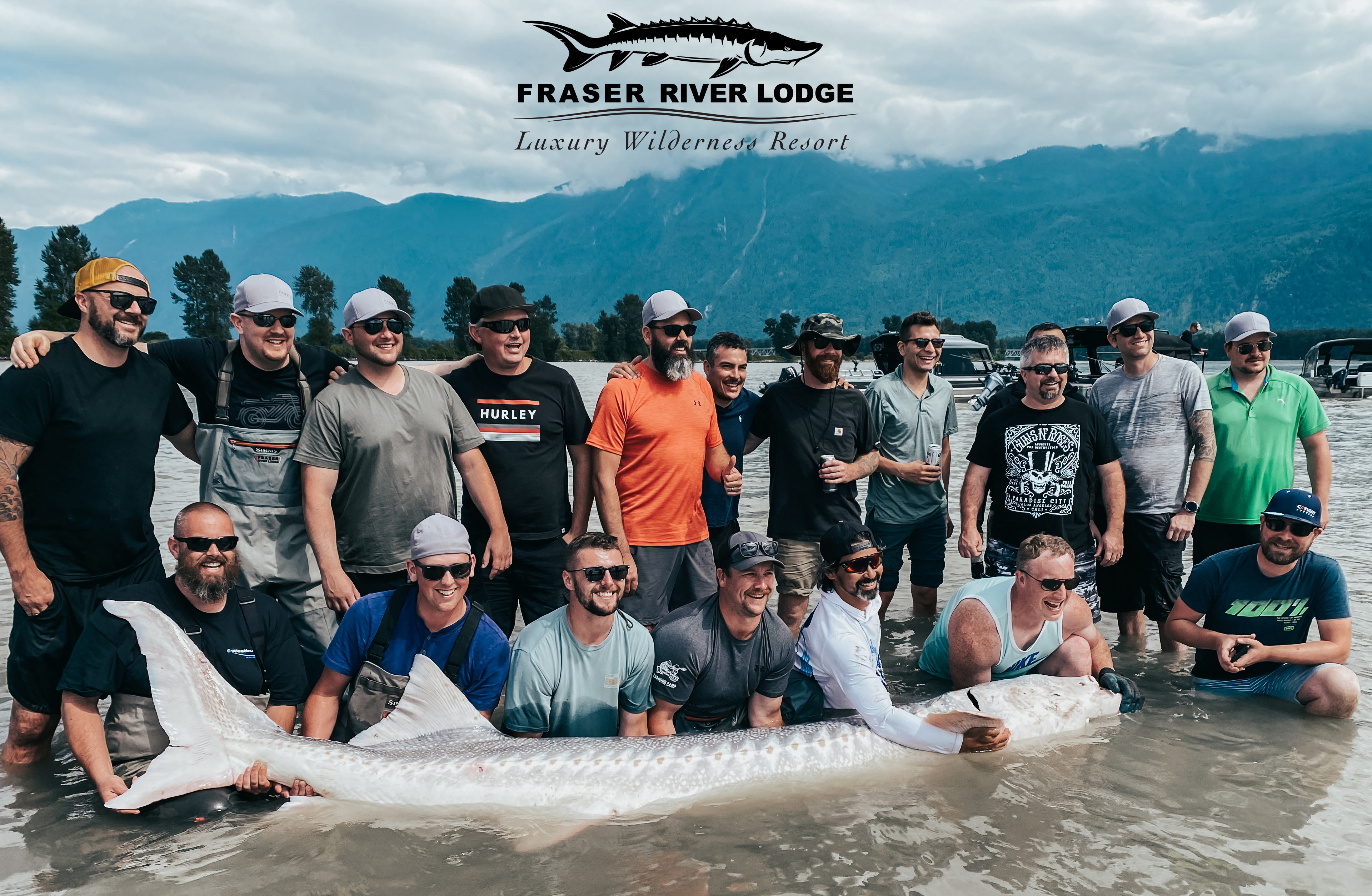 Eight fishermen land 100-year-old 'river monster' sturgeon - Men's