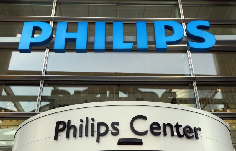 Dutch technology company Philips' logo is seen at company headquarters in Amsterdam, Netherlands, on January 29, 2019. (Eva Plevier/Reuters)