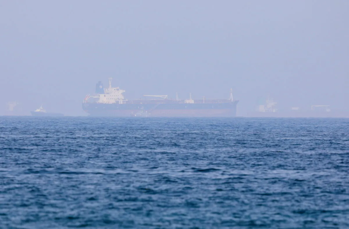 Mercer Street, an Israeli-managed oil tanker that was attacked last week is seen off Fujairah Port in United Arab Emirates, on Aug. 3, 2021. (Rula Rouhana/File/Reuters)
