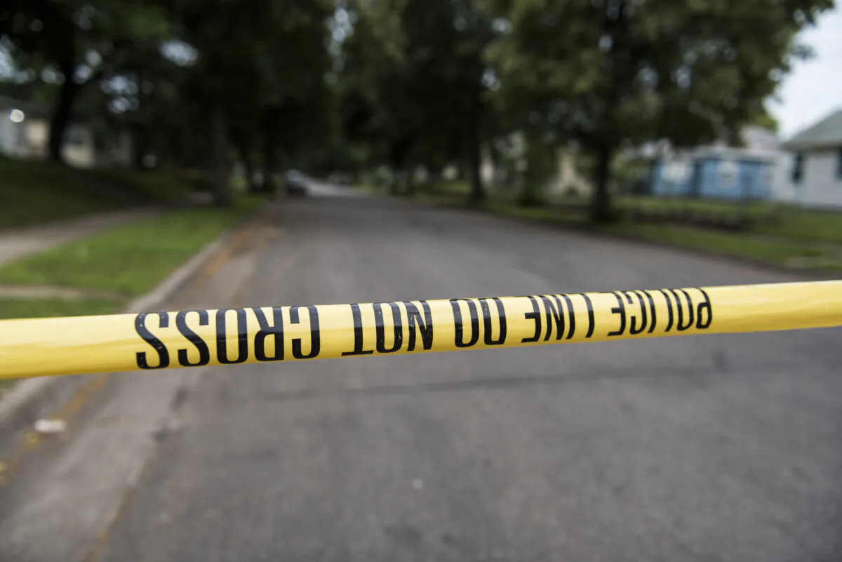 A piece of police tape is seen in a file photo. (Stephen Maturen/Getty Images)
