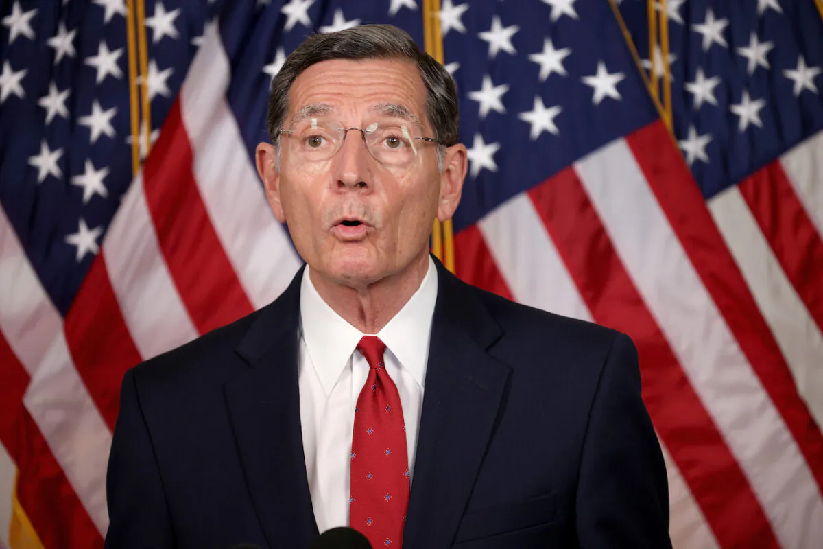 Sen. John Barrasso (R-Wyo.) speaks in Washington on May 11, 2021. (Win McNamee/Getty Images)