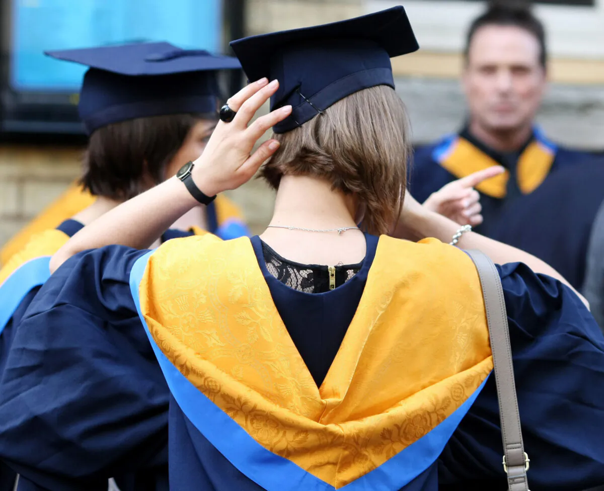 University graduates in a file photo on Oct. 12, 2011. (Chris Radburn/PA)
