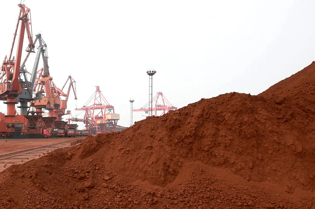 Various rare earths piled to be loaded onto a ship at a port in Lianyungang, east China's Jiangsu Province, on Sept. 5, 2010 (STR/AFP via Getty Images)