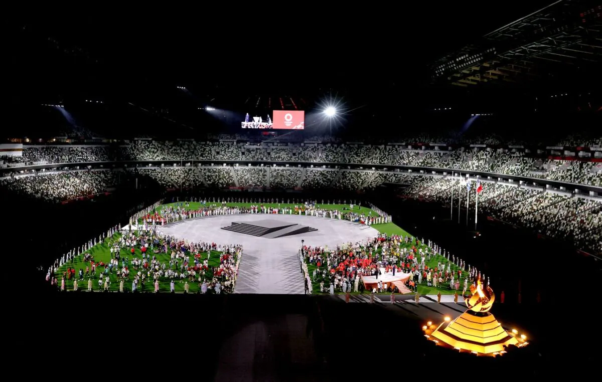 General view during the Closing Ceremony of the Tokyo 2020 Olympic Games at Olympic Stadium in Tokyo, Japan, on Aug. 8, 2021. (Francois Nel/Getty Images)