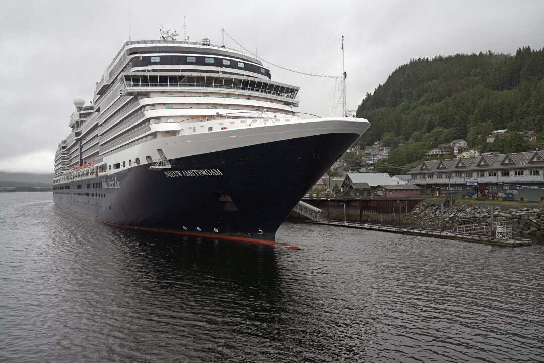 A Holland America Line cruise ship in a file photo. (Dustin Safranek/Ketchikan Daily News via AP)
