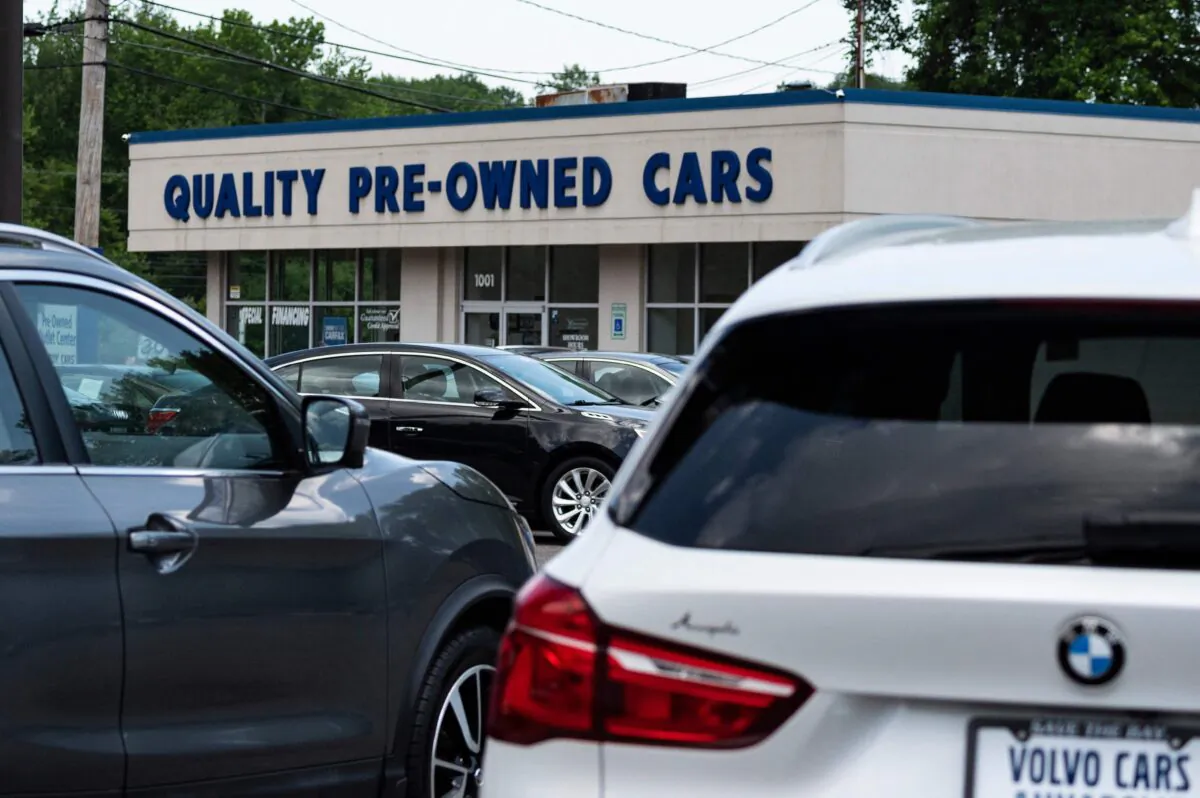 Used cars at a dealership in Annapolis, Md. (Jim Watson/AFP via Getty Images)
