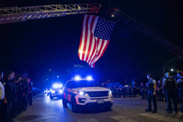 procession for a police officer
