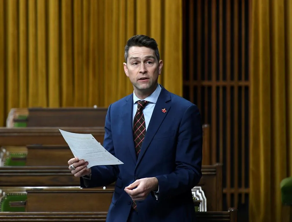 Parliamentary Secretary to Minister of Innovation, Science and Industry (Science) Will Amos rises during Question Period in the House of Commons on Parliament Hill in Ottawa on Nov. 27, 2020. (The Canadian Press/Justin Tang)