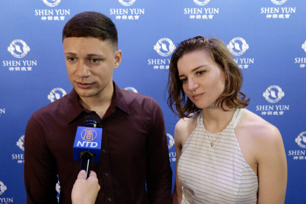 Captain Gabriel Ventura and Hope Goddard spoke about their Shen Yun experience