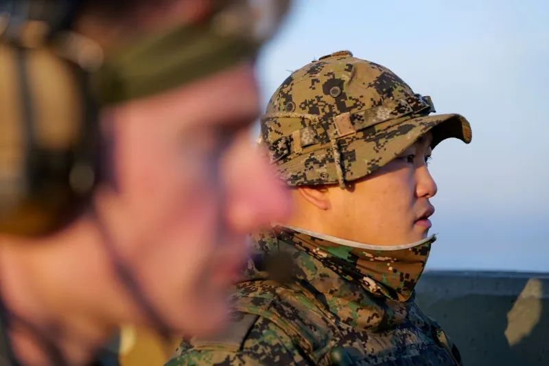 Members of South Korea and U.S. Special forces take part in a joint military exercise conducted by South Korean and U.S. special forces troops at Gunsan Air Force base in Gunsan, South Korea, on Nov. 14, 2019. (Capt. David J. Murphy/Handout via Reuters)