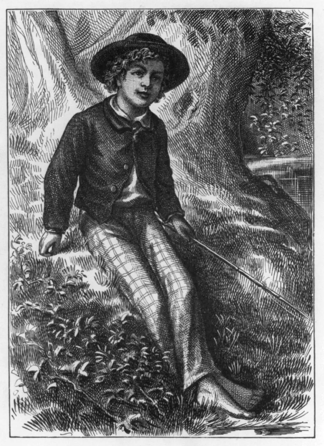 Few boys had as many adventures as Mark Twain's Tom Sawyer. A detail of the first edition frontispiece, 1876, from "The Adventures of Tom Sawyer." Library of Congress Prints and Photographs Division. (Public Domain)