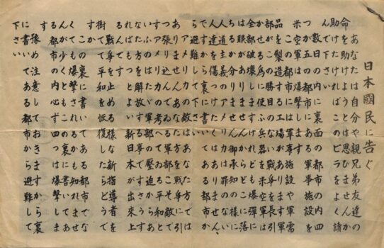Japanese leaflet