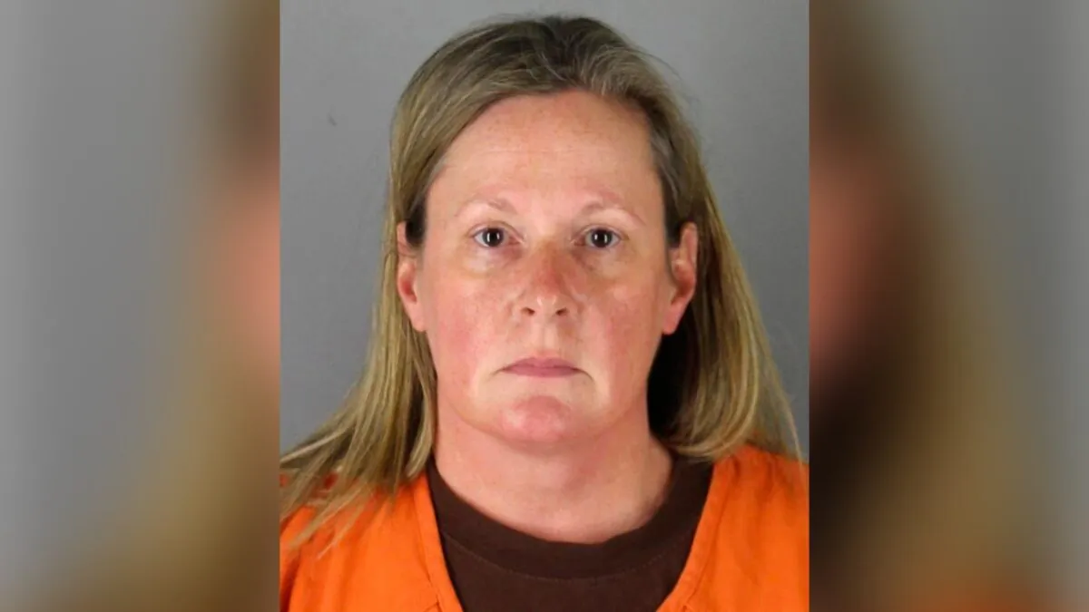 This file booking photo shows Kim Potter, a former police officer in Brooklyn Center, Minn. (Hennepin County Sheriff via AP)