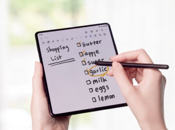 Undated handout photo of Samsung Electronics' foldable smartphone Galaxy Z Fold3