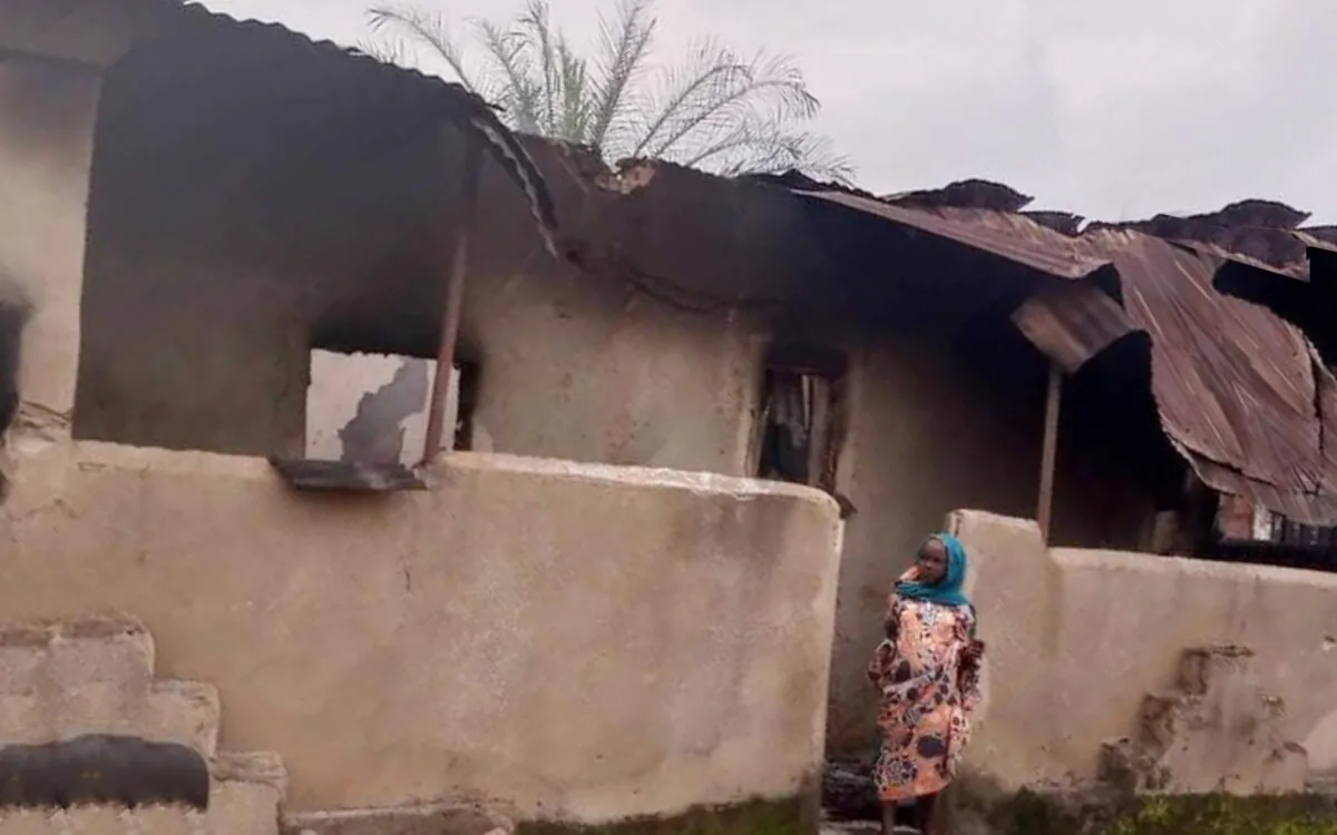A burned house in the Muslim community of Zangon Kataf on Aug. 7, 2021. (courtesy Nura Bako Zango)